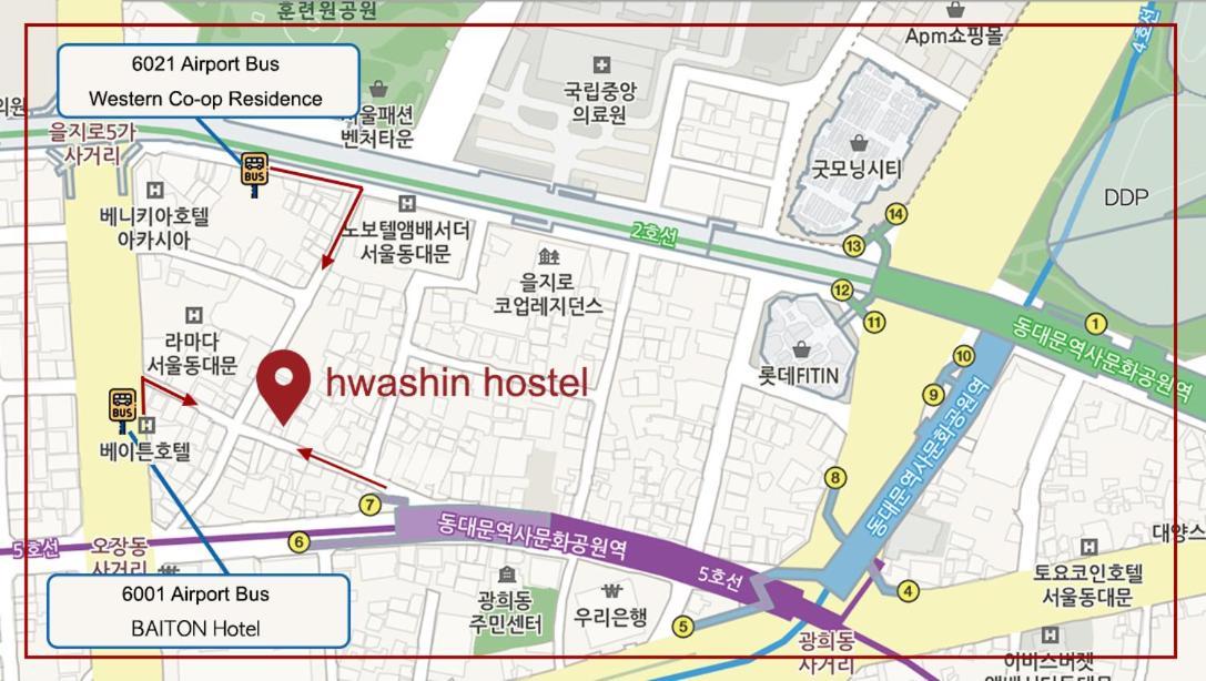 סיאול Dongdaemun Hwashin Hostel מראה חיצוני תמונה